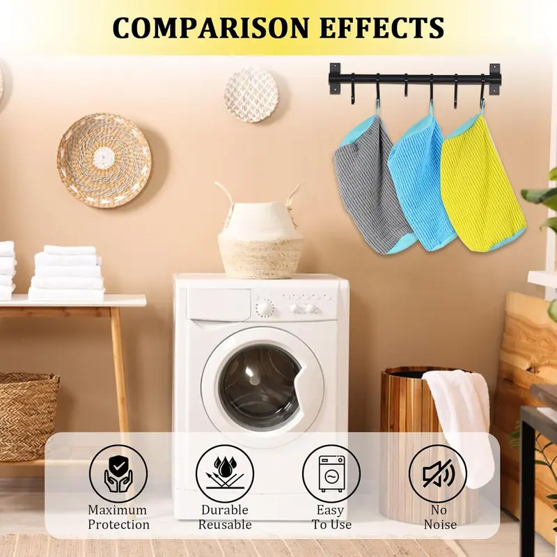 Premium Chenille Microfiber Shoe Washer Bag with 1200 Bristles Secure Safety Lock Design for All Kinds of Shoes Reusable Washing Machine Cleaning Bag for Home Laundry Room Accessory