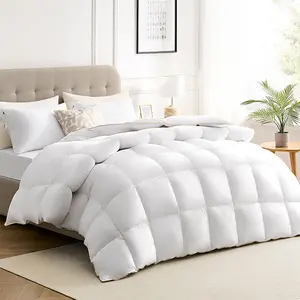 ACCURATEX Goose Down Comforter Duvet Insert-750 Fill Power with Baffle Box Design, Ultra Warm & Fluffy Winter White Hotel Luxury Cloud Thick Comforter