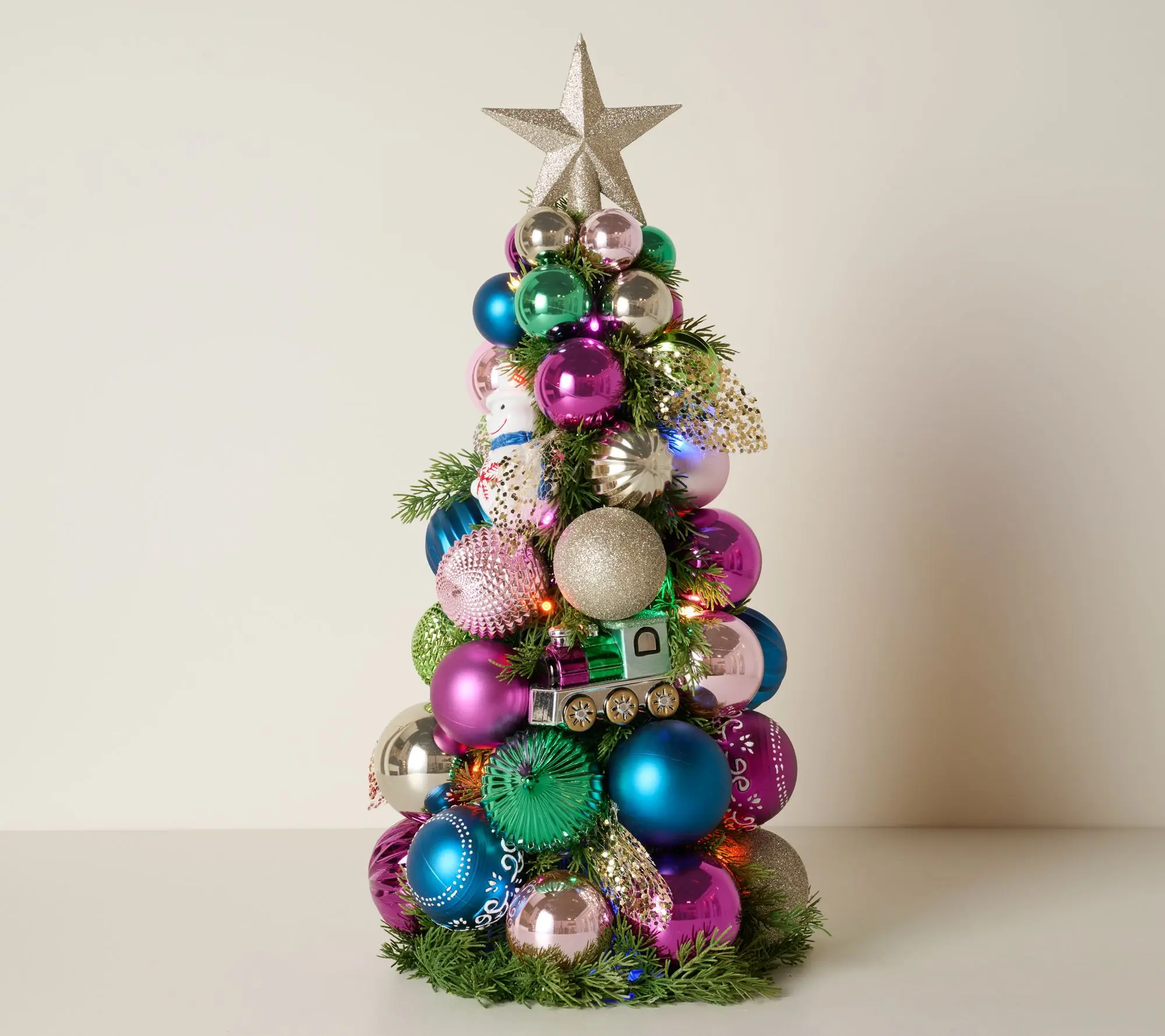 Kringle Express 23" Lit Shatterproof Ornament Tree