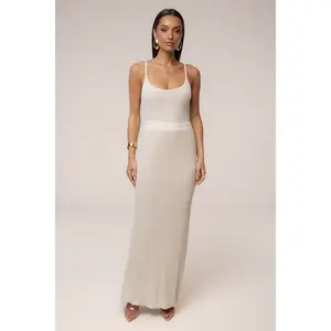 Champagne Serena Ribbed Skirt Set