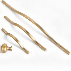 6 Pack Low Profile Double Hole Zinc Alloy Cabinet Pulls for Drawer Cupboard Wardrobe in Multiple Colors Modern Design