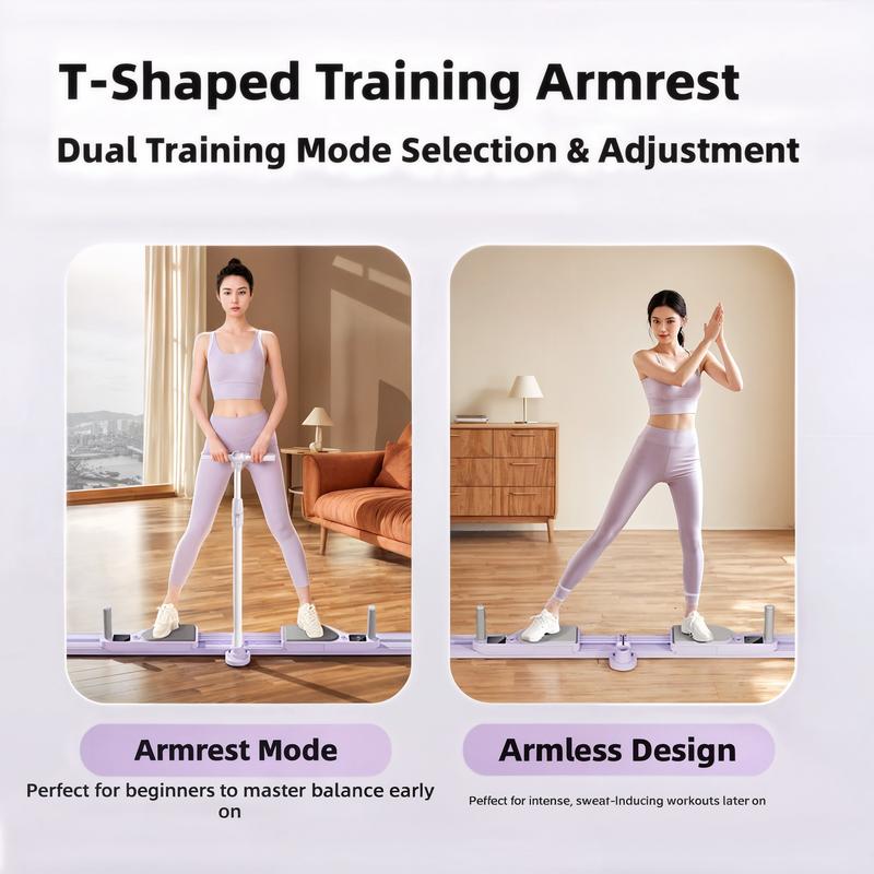 Foldable Ski Machine Exercise Equipment, Simulated Ski Trainer with Digital Display, Quick Assembly, 300LBS Loading Capacity Ski Machine Exercise Equipment for Home, Multifunctional Pilates Pelvic Floor Muscle Trainer