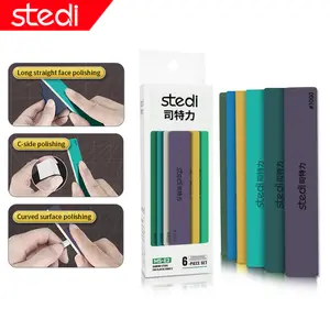 stedi Sanding Stick, Model Hobbyist Tool, Polishing Sanding Stick Tool for Gundam Repair Plastic Models and Miniatures 6 pcs (#400+#600+#800*2) Heavy Duty