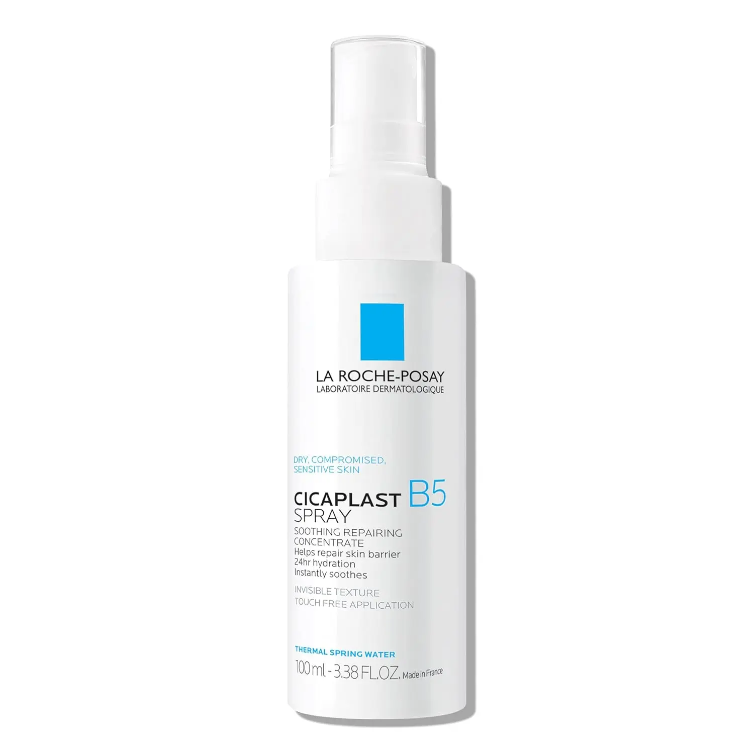 La Roche-Posay Cicaplast B5 Spray, Face Mist for Skin Barrier Repair 3.38oz |   Soothing touch-free face & body spray with panthenol and centella asiatica. Sensitive skin, dermatologist tested.