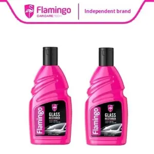 Flamingo GLASS RESTORER Glass oil film removal wiping strong decontamination front windshield oil film agent Shield Hydrophobic Wax