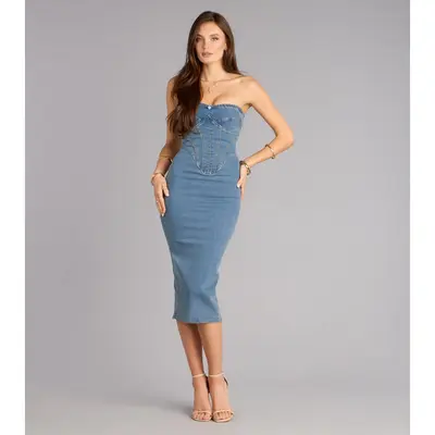 knee length dresses for ladies Western Cowgirl Prairie Dress  Country Style Midi  Dust & Bullets Western