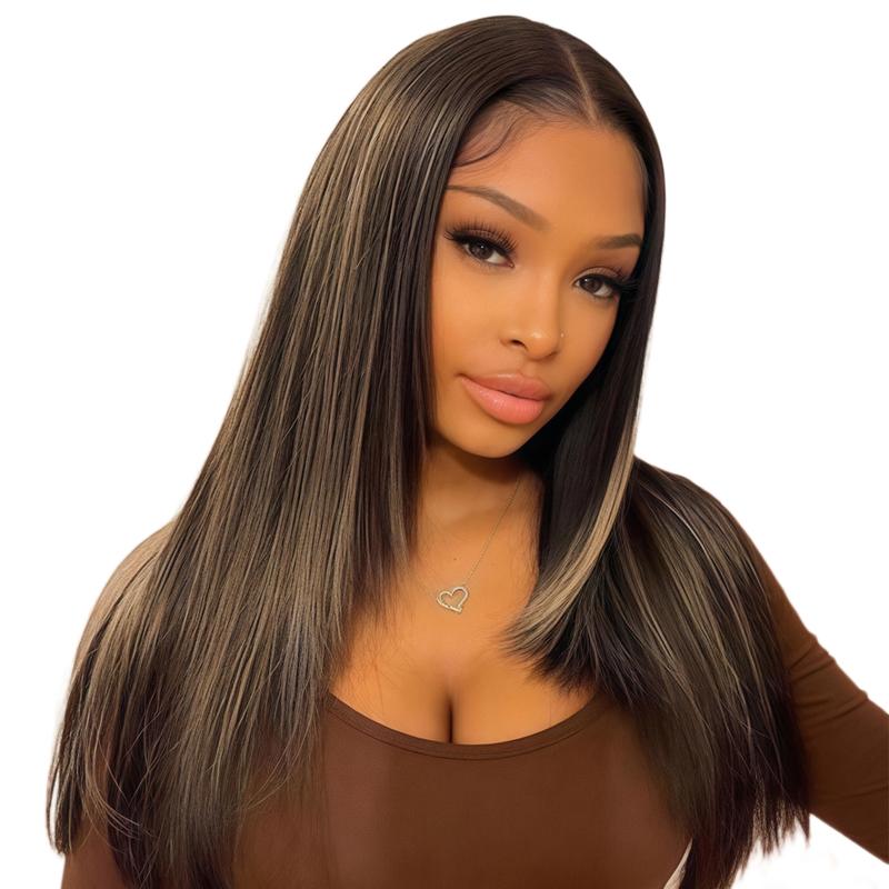 【Blend】TESLAL Wear It Go Glueless Wig Pre Cut HD Lace 6X6X1 Lace Wig 180% Density Straight Hair Pre-Plucked Wig Adjustable Straps Soft And Affordable