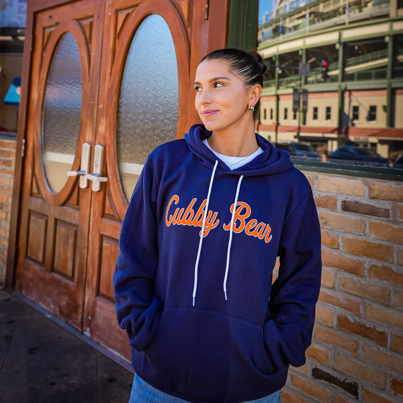 Unisex Bears Inspired Cubby Bear Puffy Script Hoodie