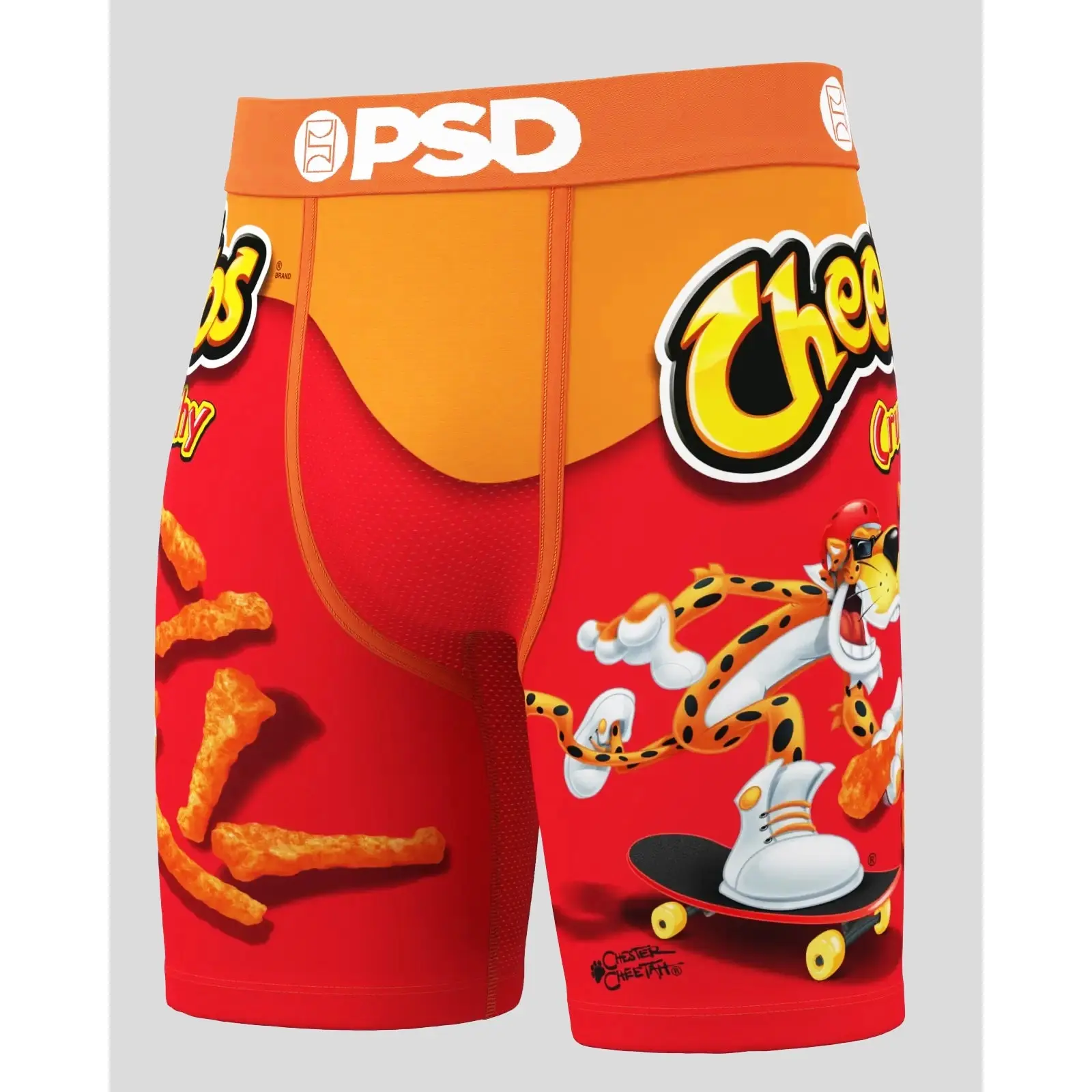 PSD Mens Cheetos Crunchy Boxer Brief - Standard Length 7 Inch Inseam, Soft and Breathable Poly Blend Fabric