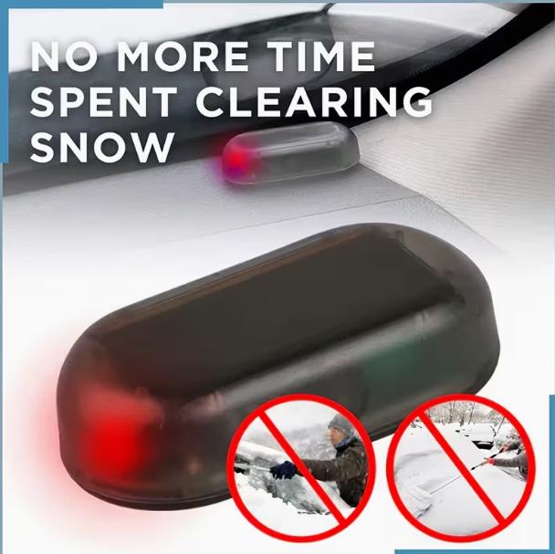 4-Pack - Solar-Powered Automatic Windshield Defroster for Winter, Ideal for Outdoor Parking Lots & Open-Air Environments