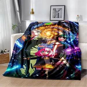 3D Cartoon Spy X Family Anya Yor Anime 3D Soft Flannel Blankets,Throw Blanket Comfortable for Beds Sofa Home Bedroom Gift