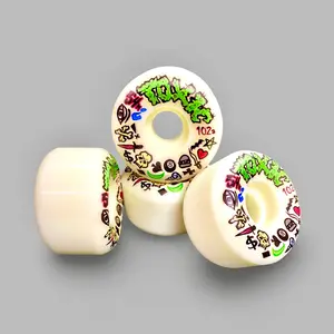 Toxic Team VERY HARD WHITE Wheels 54mm/102a