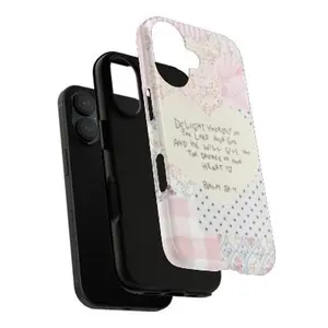 MagSafe iPhone Case iPhone 17 Pro Max Christian Phone Case - Shockproof, Waterproof Protection Casing with Psalm 37:4 Bible Verse, Floral Patchwork, Aesthetic Collage, Portable Mobile Phone Accessory, Christian Gift