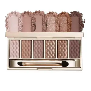 Neutral Nude Brown Eyeshadow Palette – 6 Matte & Shimmer Shades, Blendable Long-Lasting Eye Shadow Kit for Natural Everyday Makeup, Soft Glam Looks & Mature Eyes, High Pigment Smooth Formula 1