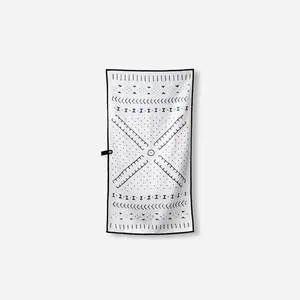 Fitness Towel: Mud Cloth White