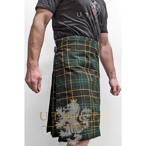 Traditional Kilt – Standard 4–5 Yard Wool, Irish Black