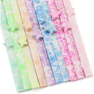 210 Sheets Luminous Star Paper Single Sided, 10 Colors Mixed Patterns Origami Star Strips Glow in the Dark, Decoration Folding Star Origami Paper for Crafting (Mixed Patterns)