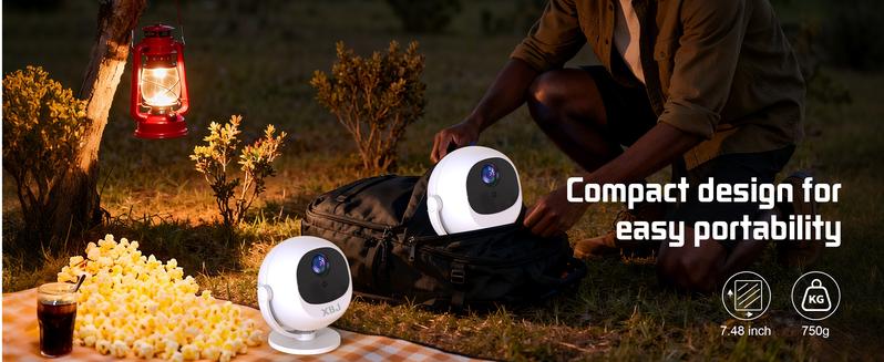 XBJ Portable Projector with WiFi 5G & Bluetooth, HD Home Video Projector for Outdoor Movies, 200" Screen with Built-in Speaker, Support 360° Correction Audio projector 4k projector for bedroom projectors XBJ Portable Projector with WiFi 5G & Bluetooth, HD Home Video Projector for Outdoor Movies, 200" Screen with Built-in Speaker, Support 360° Correction Audio projector 4k projector for bedroom projectors