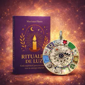 Kit Ritual de Protección y Despertar Espiritual – Amuleto Cósmico + Libro Rituales de Luz