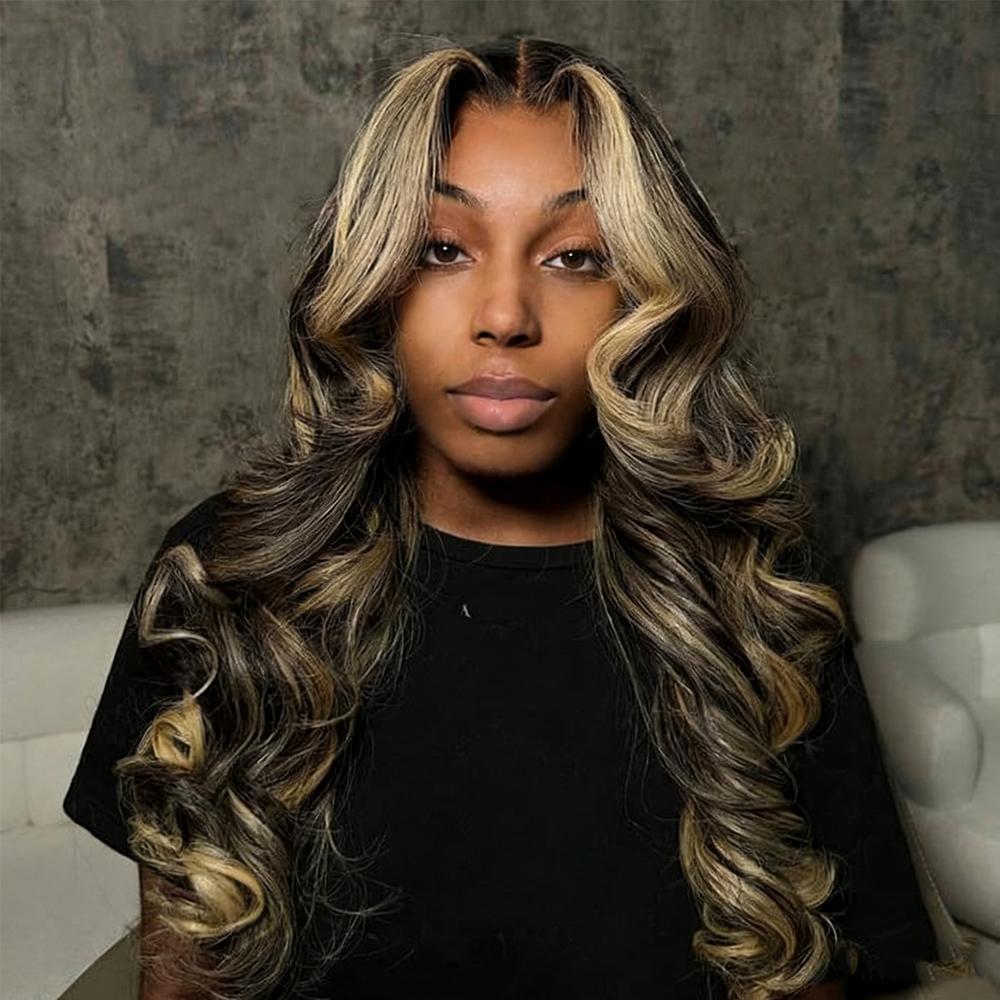 P1B/27 13x6 13x4 Highlight Blonde Body Wave Lace Frontal Wigs Human Hair Honey Blonde Colored 5x5 Lace Closure Glueless Wigs Human Hair Pre Plucked for Women with Baby Hair SpringStatements
