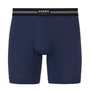Hanes Perfect Flex Men's Boxer Brief Underwear Lightweight & Breathable Navy 1-pack Multi Pack Comfortable Fit Soft Stretch Fabric Ujbbc1
