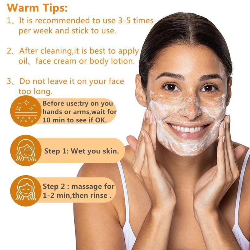 Turmeric & Kojic  Soap Bar,Facial and Body Cleansing,Daily Skin Cleansing Soap Bar, Suitable for Both Men and Women, Moisturizing and Mild Kojic  Soap Bar, Comes with Soap Bag Skincare Cleanser Natural Carrot