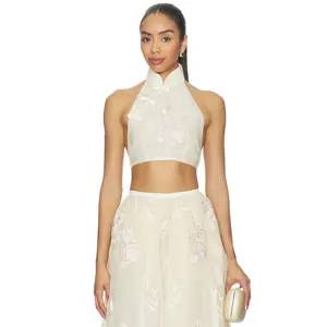 SAU LEE Valentina Top in Buttercream