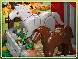 Farm Barn Building Set with LED, Western Farm House Building Block with Windmill Tractor Horse Animals 1405 PCS, Big Barn Construction Toy Brick Kit for Adults Teens Boys Girls 10-12+