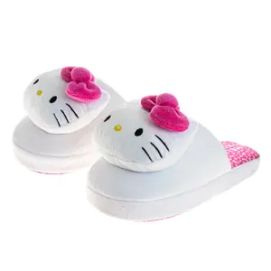 Sanrio Hello Kitty Slippers for Women's  Soft Cozy Dual Size Comfort Indoor (Women’s / Adult)
