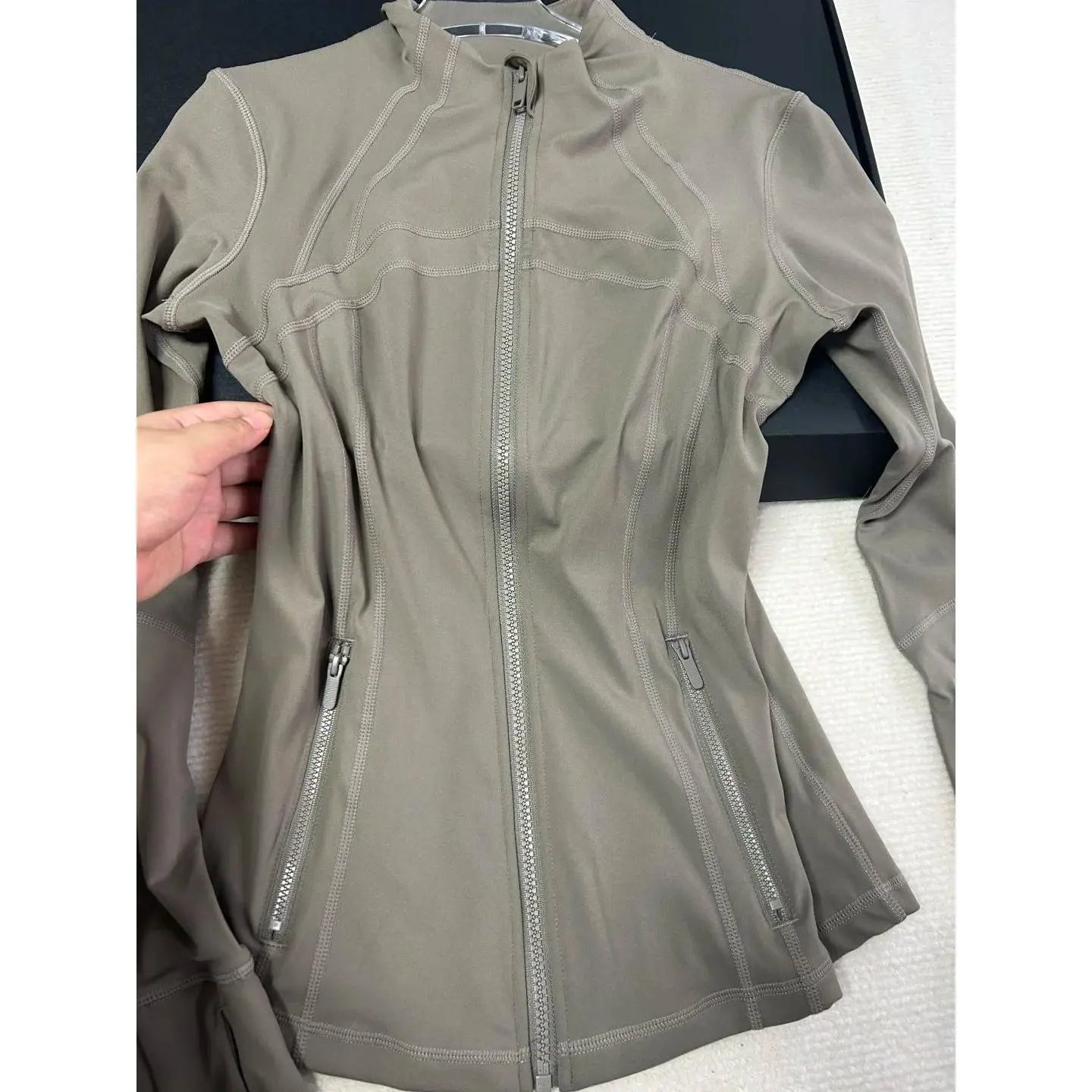 Nomad gray standing collar jacket