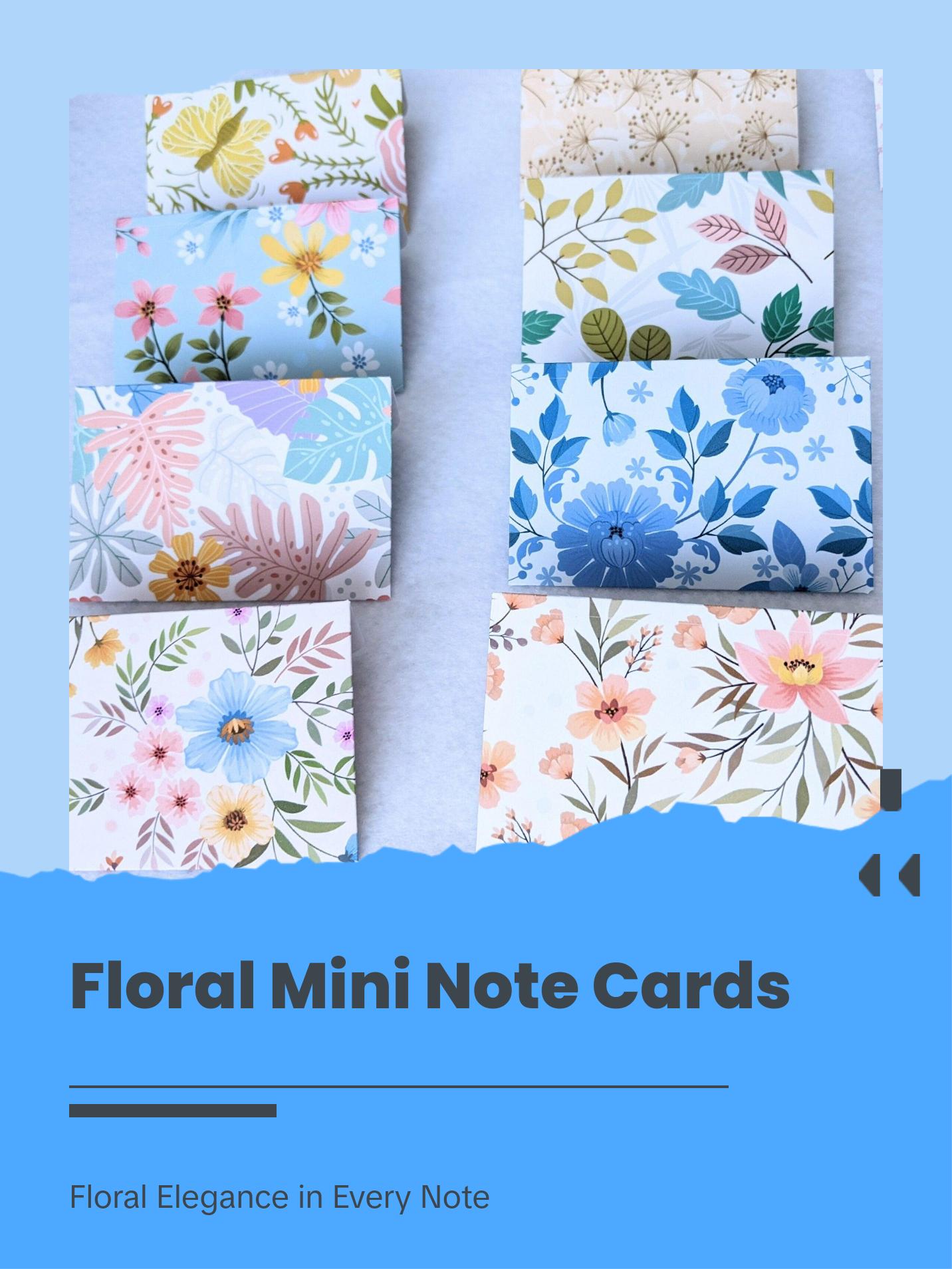 Assorted Floral Mini Envelopes-Mini Cards-Note Cards