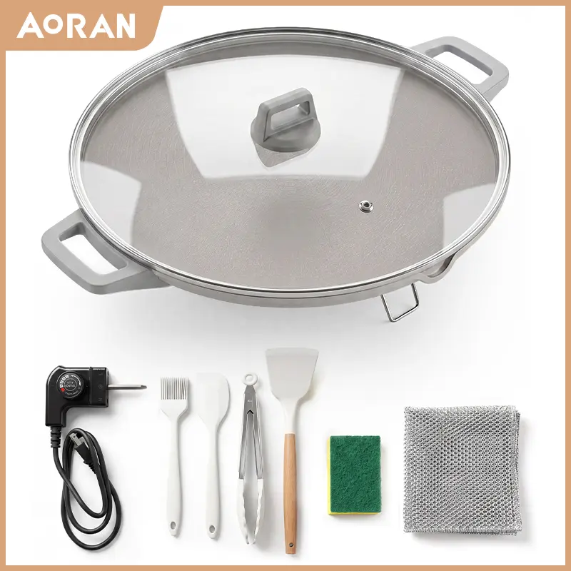 AORAN LIVE XL Smokeless Electric Grill Pan - Large Size, Ideal for Family Meal, Limited Time Deal, Kitchen Upgrade, TikTok Shop Back to School