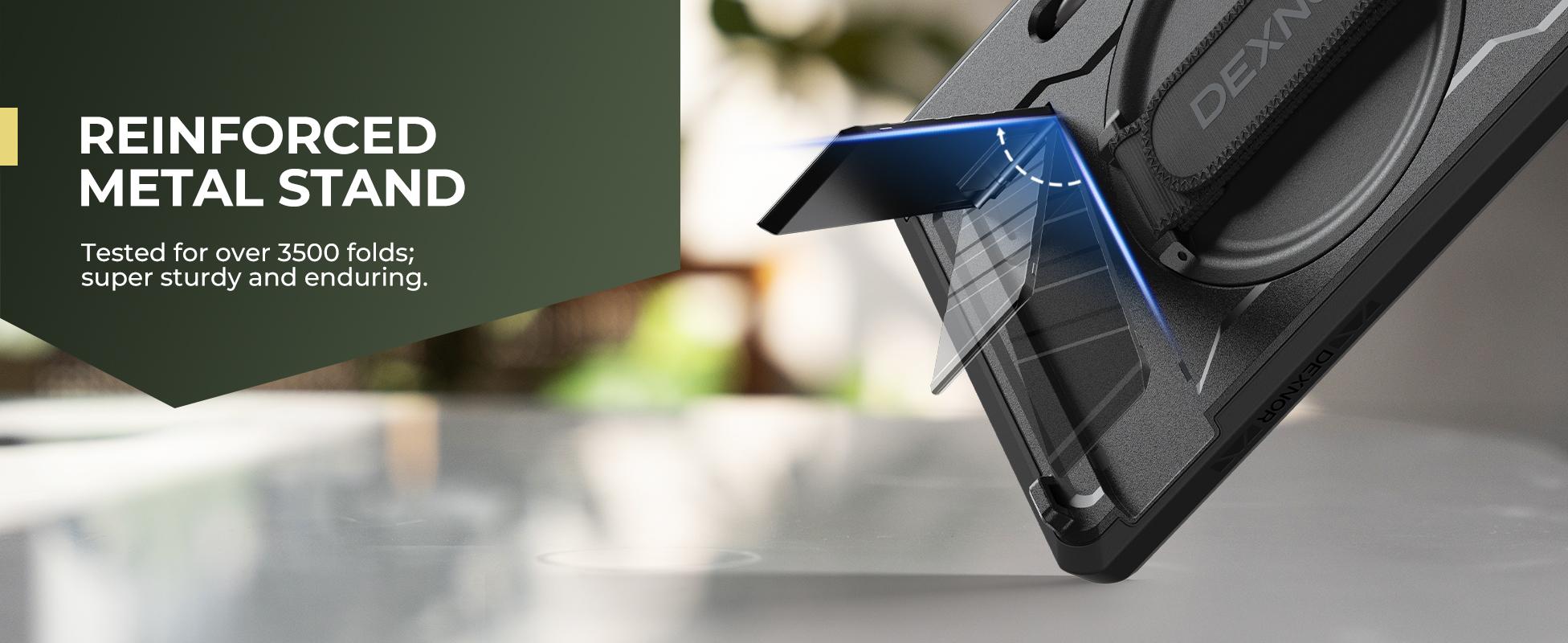 Dexnor Case for Samsung Galaxy Tab S10 Lite/S10 FE / S9 FE 10.9 Inch / S9 11 Inch 2023 with Screen Protector Pen Holder [360 Rotating Hand Strap & Kickstand], Full Body Cover for Tablet S9 FE