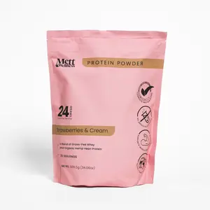 Strawberries and Cream Whey + Hemp Heart protein