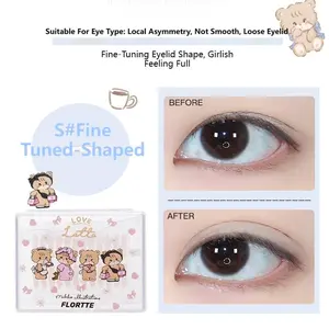 FLORTTE Mikko Eyelid Tape - Clear Packaging with Character Illustrations Makeup Cosmetic