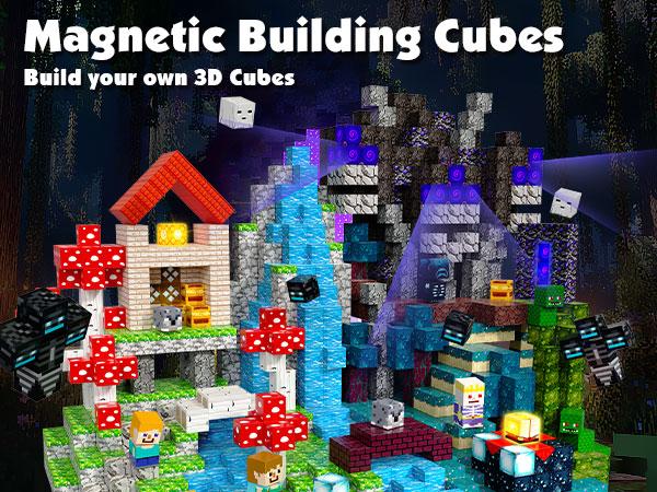 200PCS Magnetic Blocks with Light Blocks - Magnetic Blocks for Kids Ages 4 5 6 7 8 9 10, Magnetic Building Cubes, Magnetic Building Block, Birthday Gifts for 3-10 Years Old Boy Girls, STEM Toy