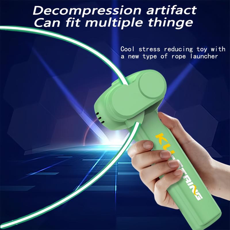 Electric Levitation Rope Launcher - USB Charging, Stress Relief & Imagination Toy for All Ages. Glowing Cords, Easy Launch Button, Great Gift