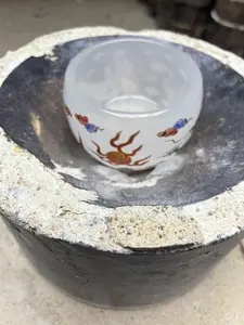Handmade porcelain Jianzhan cup, teacup, drinking cup,kiln masterpiece 104C