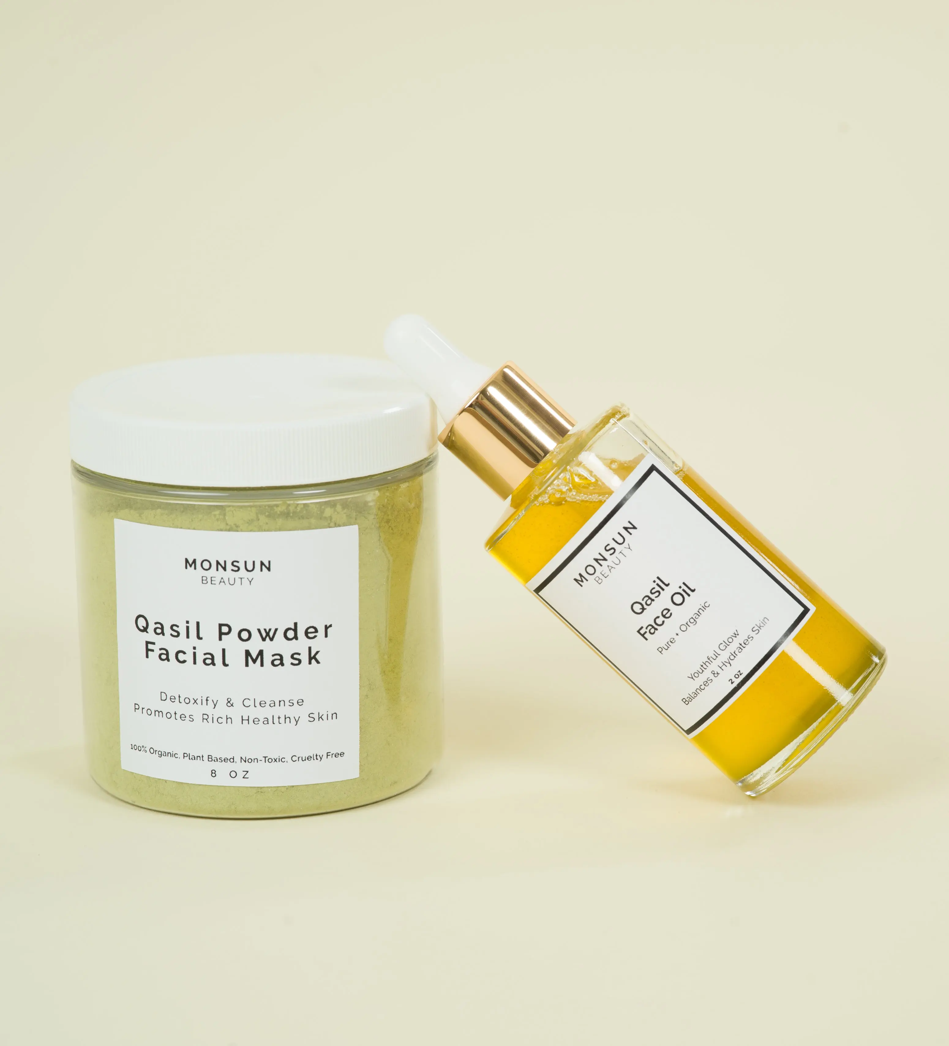 Qasil Powder Facial Bundle - Cleanser, Repairing Serum, Save on Skincare Essentials for Glowing Skin