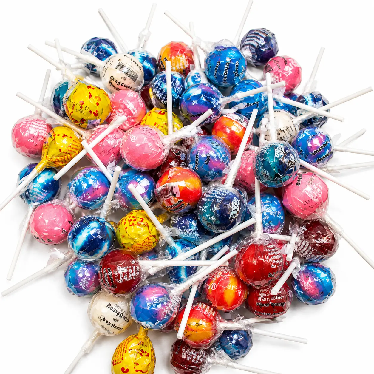 Original Gourmet Assorted Large 2oz Lollipops - 1 Lb Bag (8 Pops) - Individually Wrapped Assorted Flavor Pops