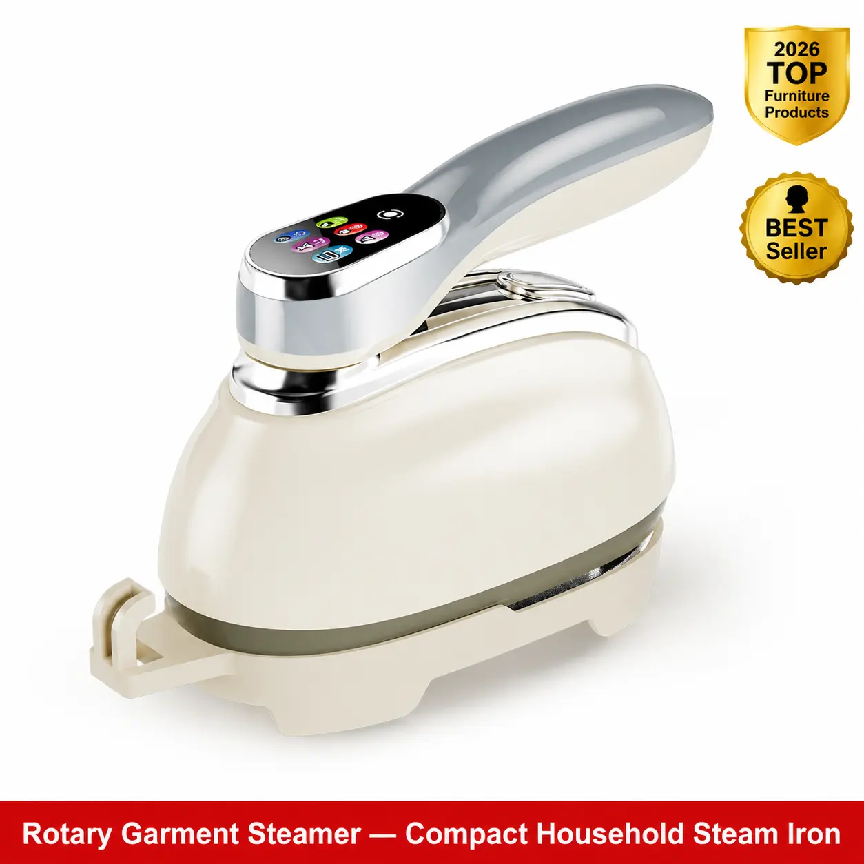 1300W Portable Handheld Clothes Steamer Iron (US Type) - 30s Fast Heating, Powerful Wrinkle Removal, Includes Liner & Fabric Brush - Home Clothing Care Tool, Ideal Gift for Travel