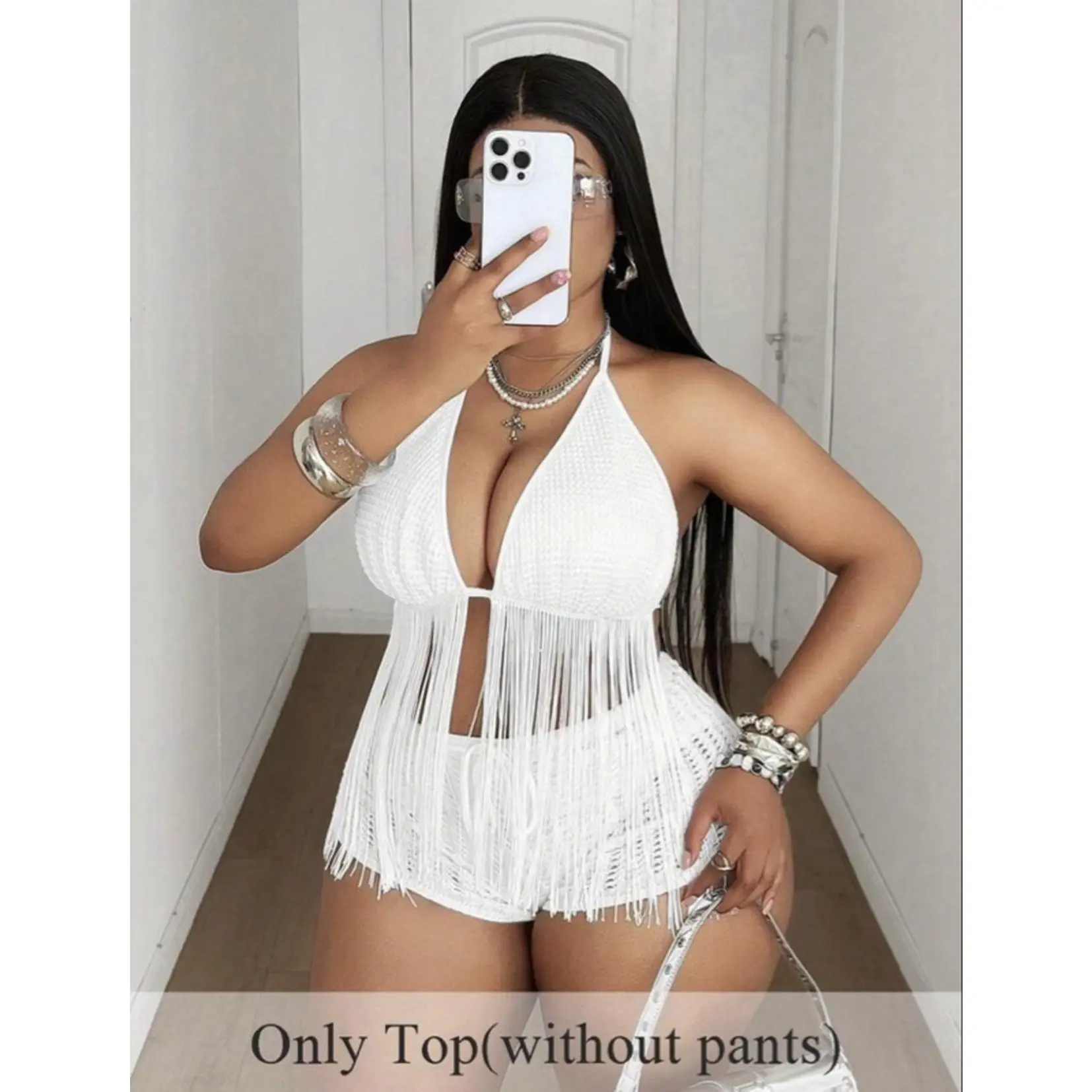 White Top for Night Club or Girls Day Plus Size - Perfect for Clubbing and Parties