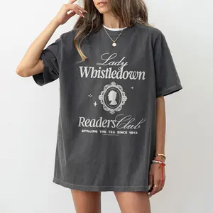 Lady Whistledown Comfort Colors Shirt, Spilling The Tea Custom Gift Reading Club Graphic Tee, Personalized Bridgerton Fans TV Show Unisex Graphic T-Shirt