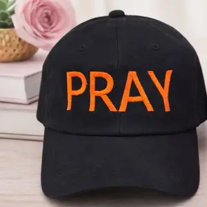 Pray Unisex Ball Cap — Multiple Colors & Embroidery Options (Black, Light Pink, Dark Pink, Camo)