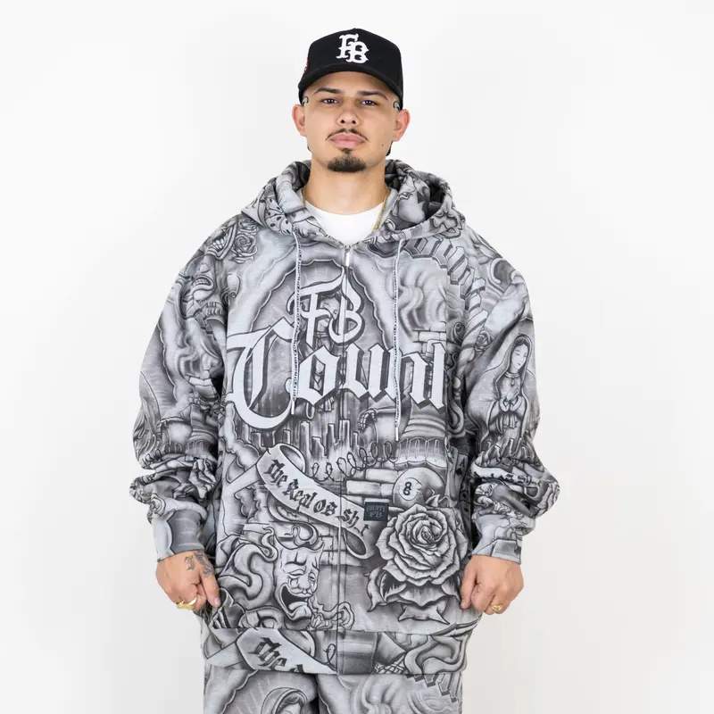 FB COUNTY ジップフーディ INKED UP HOODIE 2XL FB County Inked Up Hoodie - TikTok Shop