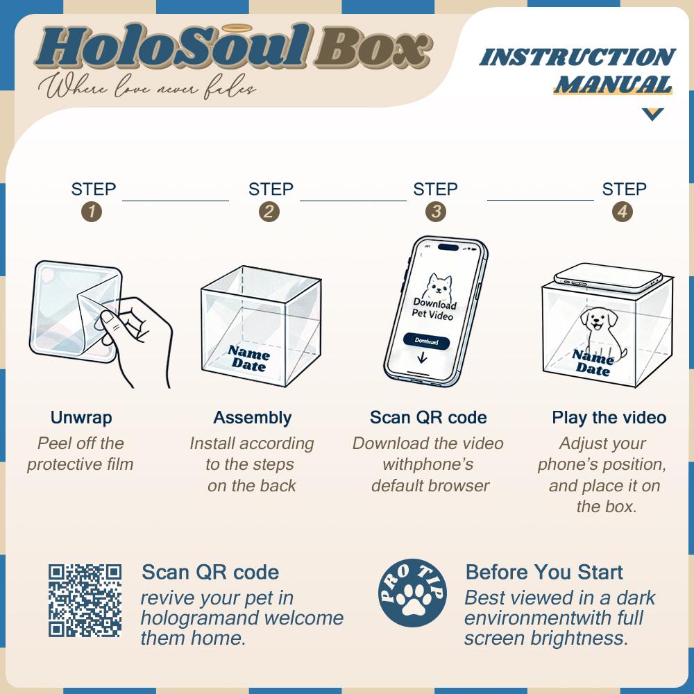 Pet Holographic Lumina Boxes For Cats, High-Transmittance Holographic Material Image DIY Pet Holographic House