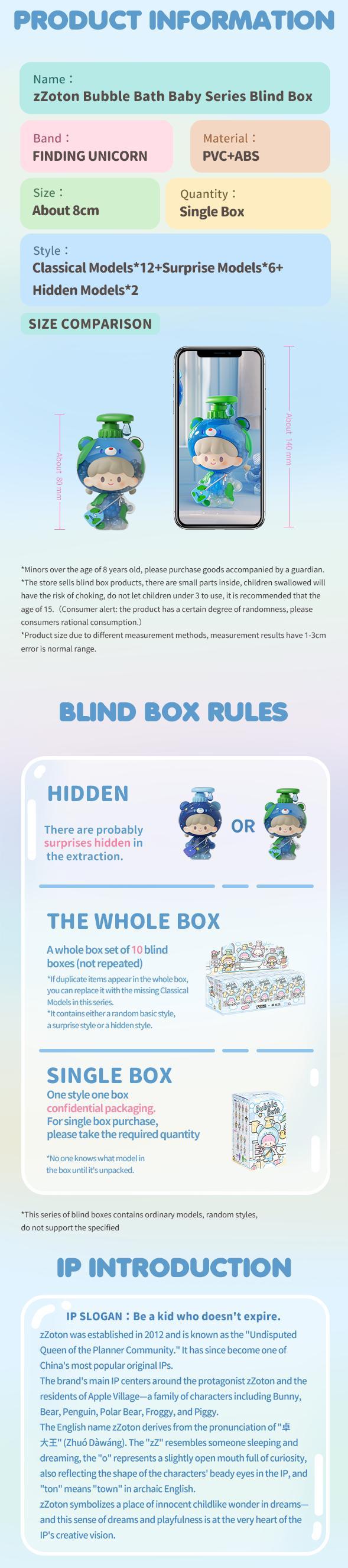 [FINDING UNICORN] 【Live Unboxing】zZoton Bubble Bath Baby Series Blind Box Cute Figures Desktop Ornament Collectible Toys Birthday Gifts  HT8F9HDDUC