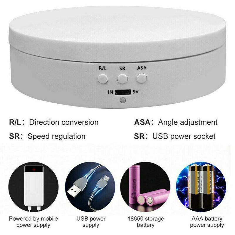 360° Electric Motorized Rotating Display Stand, Jewelry Photography & Show Holder, Adjustable Speed for Professional and Home Use Organiser Racks