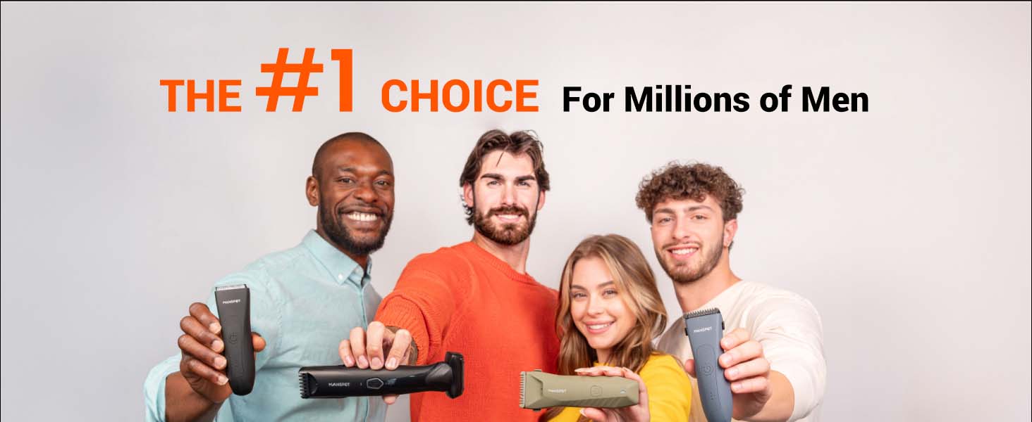 Manspot 4 in 1 Electric Bodyand Hair Shaver - Groin Hair Trimmer, Ball Trimmer for Men with Replaceable Ceramic Blade Heads, USB Recharge, 90 Minutes Shaving,Waterproof, Safe & Gentle Trimming, Quick Gifts