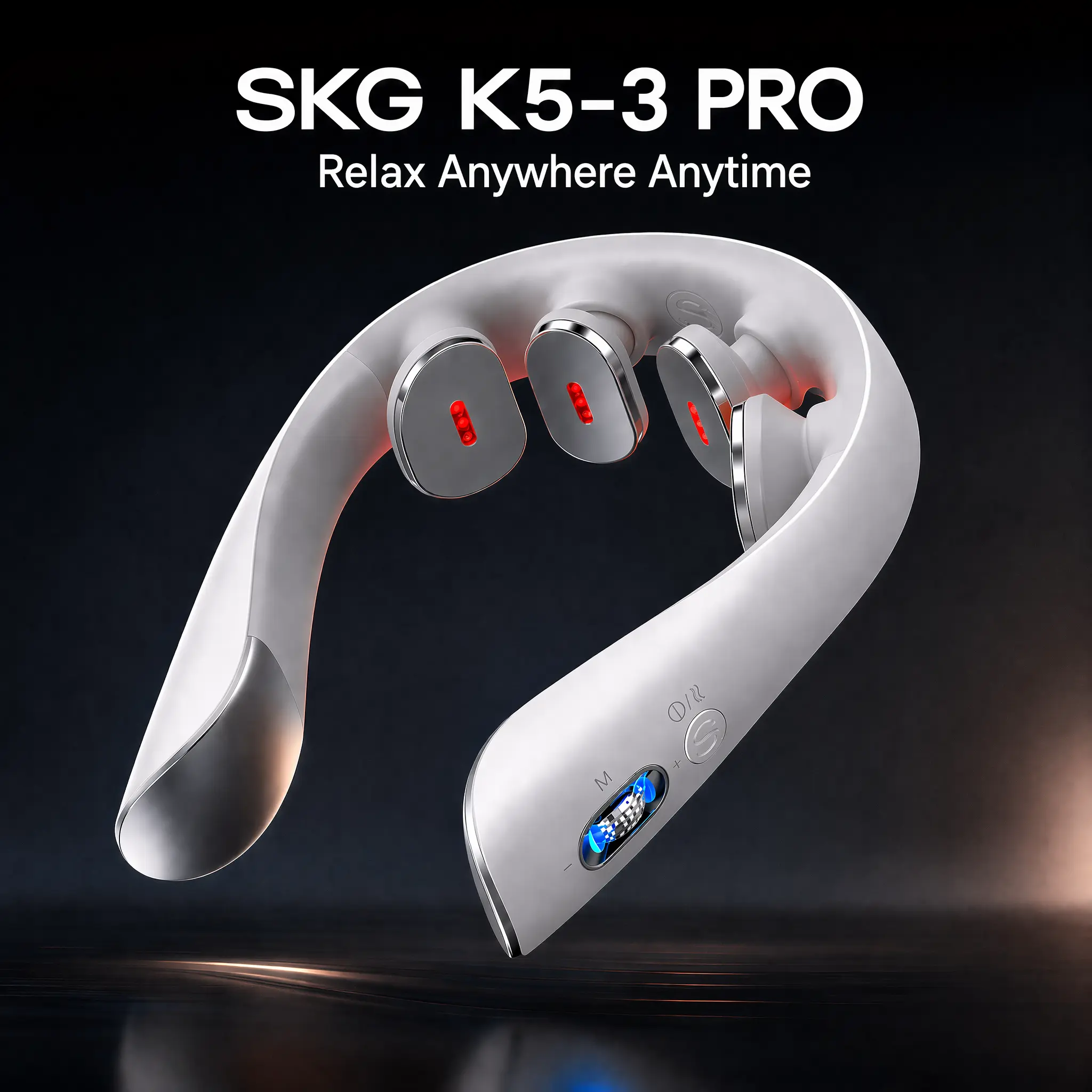 SKG Best Neck Massager, K5-3 PRO Heated Neck Massager, Portable 4D Neck Relaxer for Muscle Relaxation, 125g Smart Neck Massager,Best Gifts for Mom/Dad